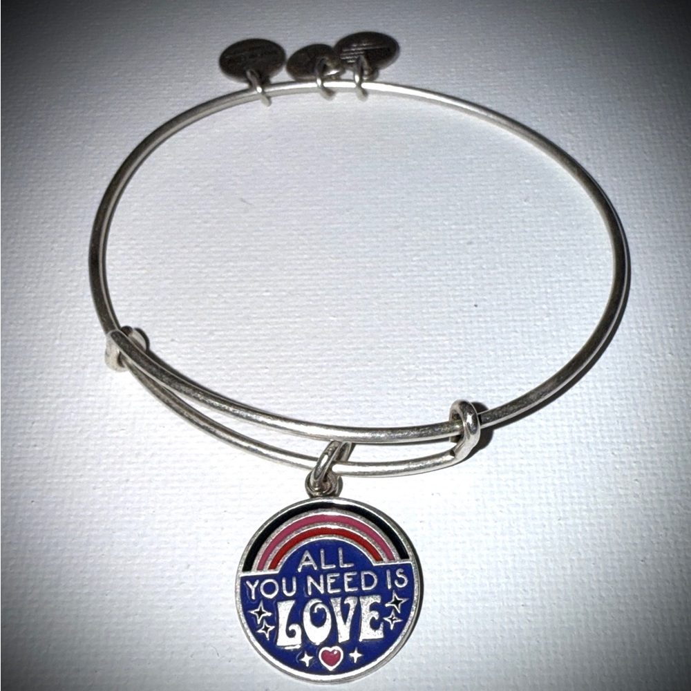 Silver 'All You Need Is Love' Charm Bracelet